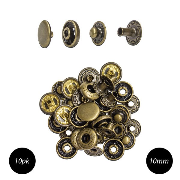 SPRS.10mm.Antique Brass.10pk.01.jpg Spring Snaps Image